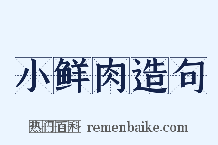 小鲜肉造句是什么意思的图片